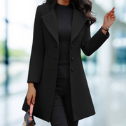 Juniper Damenmantel aus Wollmischung – Figurbetonte Winterjacke mit klassischem und elegantem Design