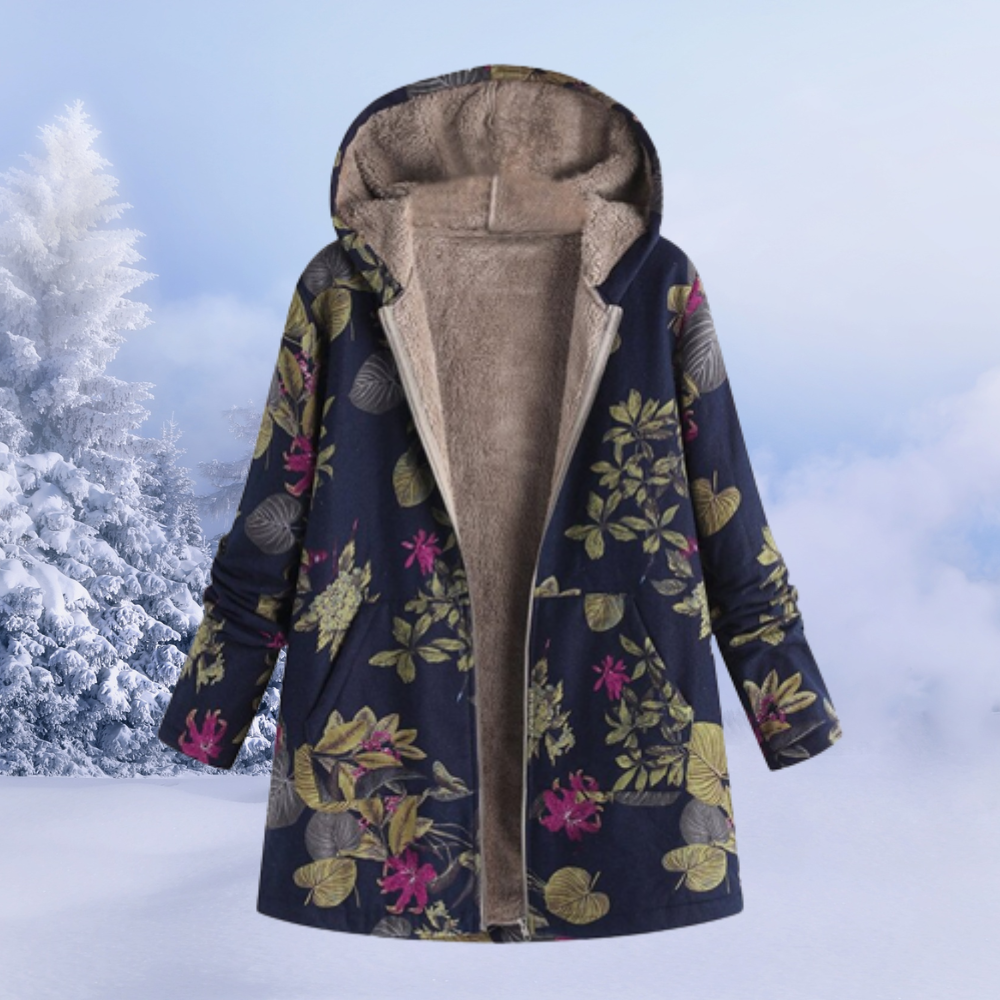 Cleo Damen-Jacke – Kuschelige Kapuzenjacke, bequem & modern für den Winter