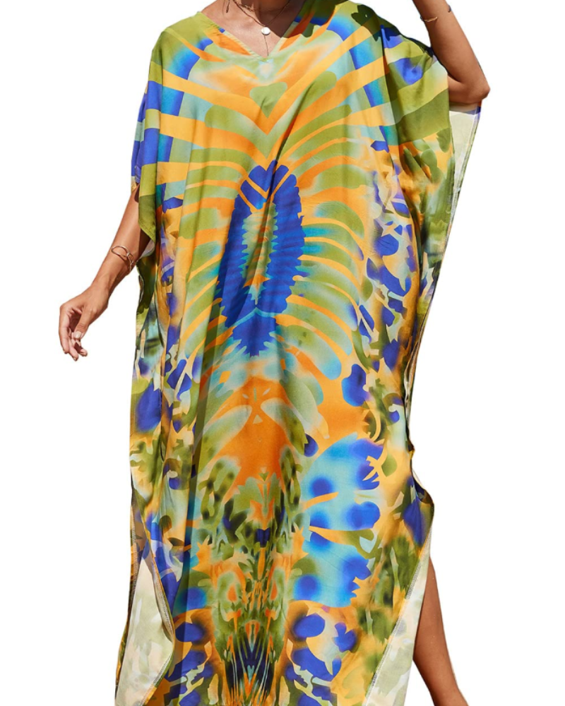Celestine Kaftan-kjole til kvinder – Let oversized strandkjole i boheme-stil, one size