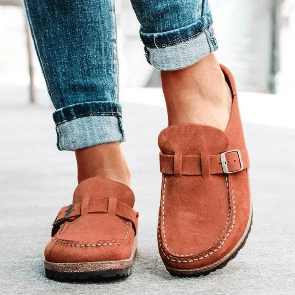 Georgia Sabots damskie komfort – ergonomiczne klapki z paskiem i klamrą do stylu casualowego