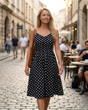 Rochie Mila Vară Damă – Rochie Halter A-Line Fără Mâneci cu Imprimeu Chic Sexy