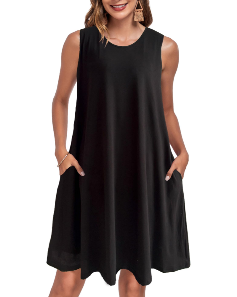 Rochie de vară Ruby pentru femei – croială în A, buzunare și material elastic