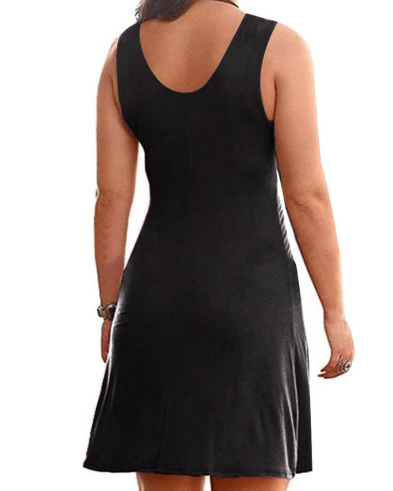 Alice Summer Dress for Women – V-Neck Sleeveless with Ruched Waist