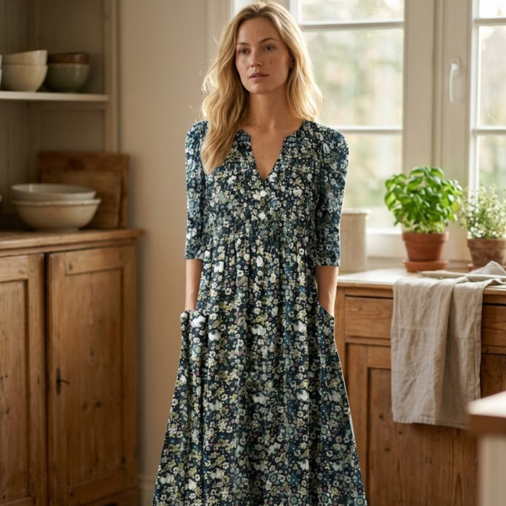 Bianca Robe Femme – Robe Mini Fleurie Col V Coupe Fluide Bohème Été