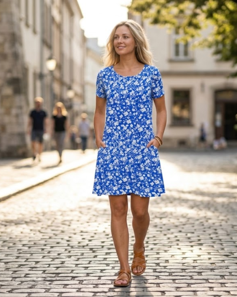 Dámské letní tričko Mabel Robe – kulatý výstřih, krátké rukávy a kapsy