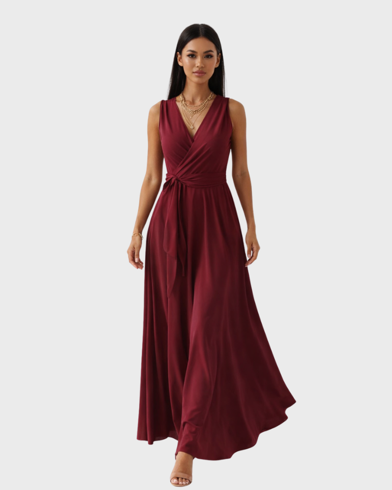Dámský župan Marjorie Soirée – výstřih do V, volný střih a nadčasový elegantní design