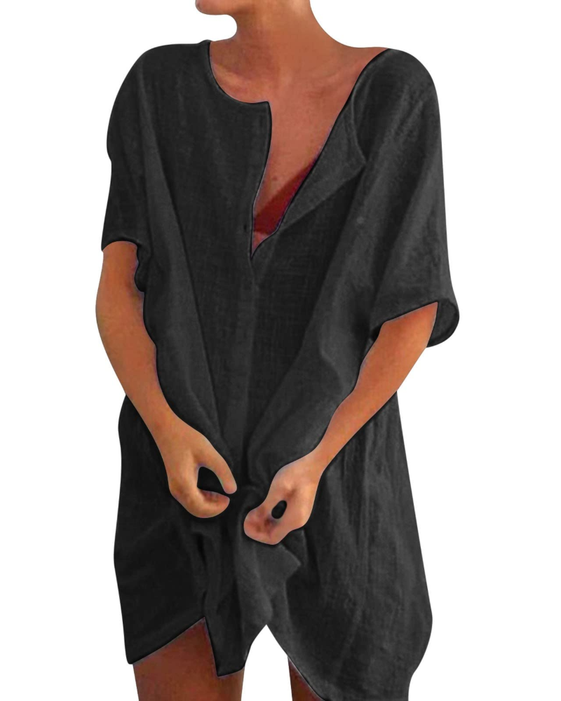 Willow Robe de Plage Femme – Tunique d'Été Légère et Respirante Coupe Ample