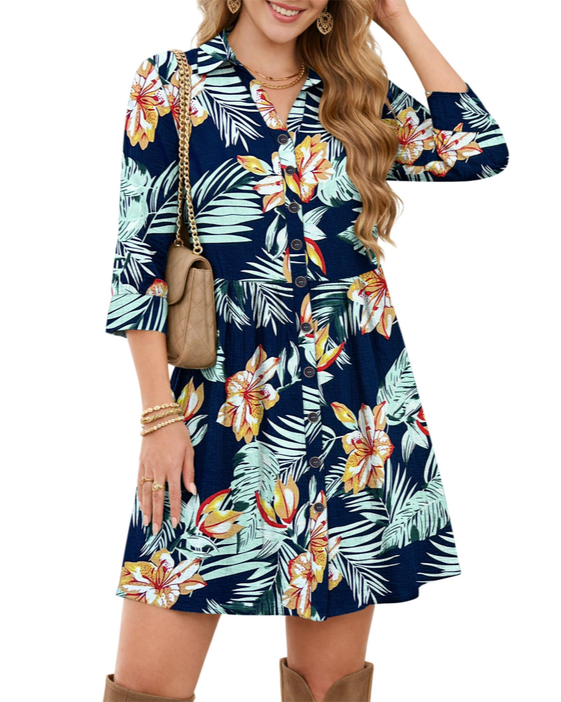 Φόρεμα Chemise Hazel για Γυναίκες – Καλοκαιρινό Φόρεμα με V Λαιμόκοψη και Υψηλή Μέση με Τσέπες