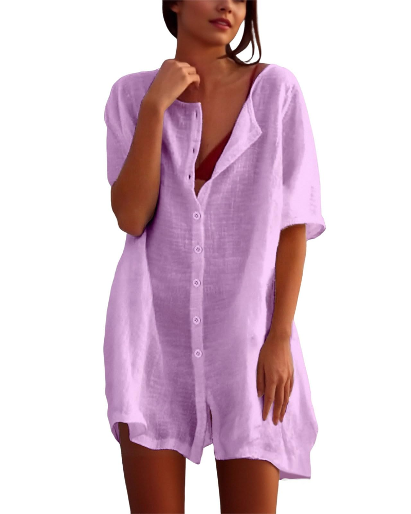 Willow Robe de Plage Femme – Tunique d'Été Légère et Respirante Coupe Ample