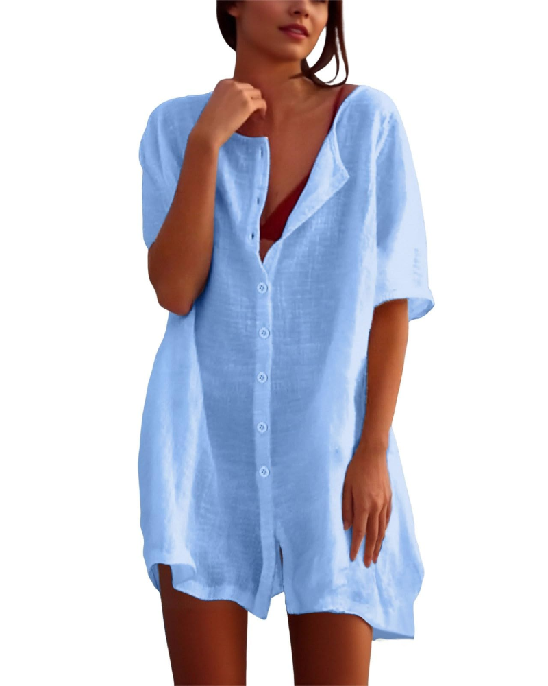 Willow Robe de Plage Femme – Tunique d'Été Légère et Respirante Coupe Ample