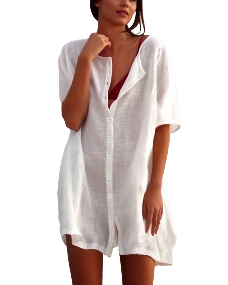 Willow Robe de Plage Femme – Tunique d'Été Légère et Respirante Coupe Ample