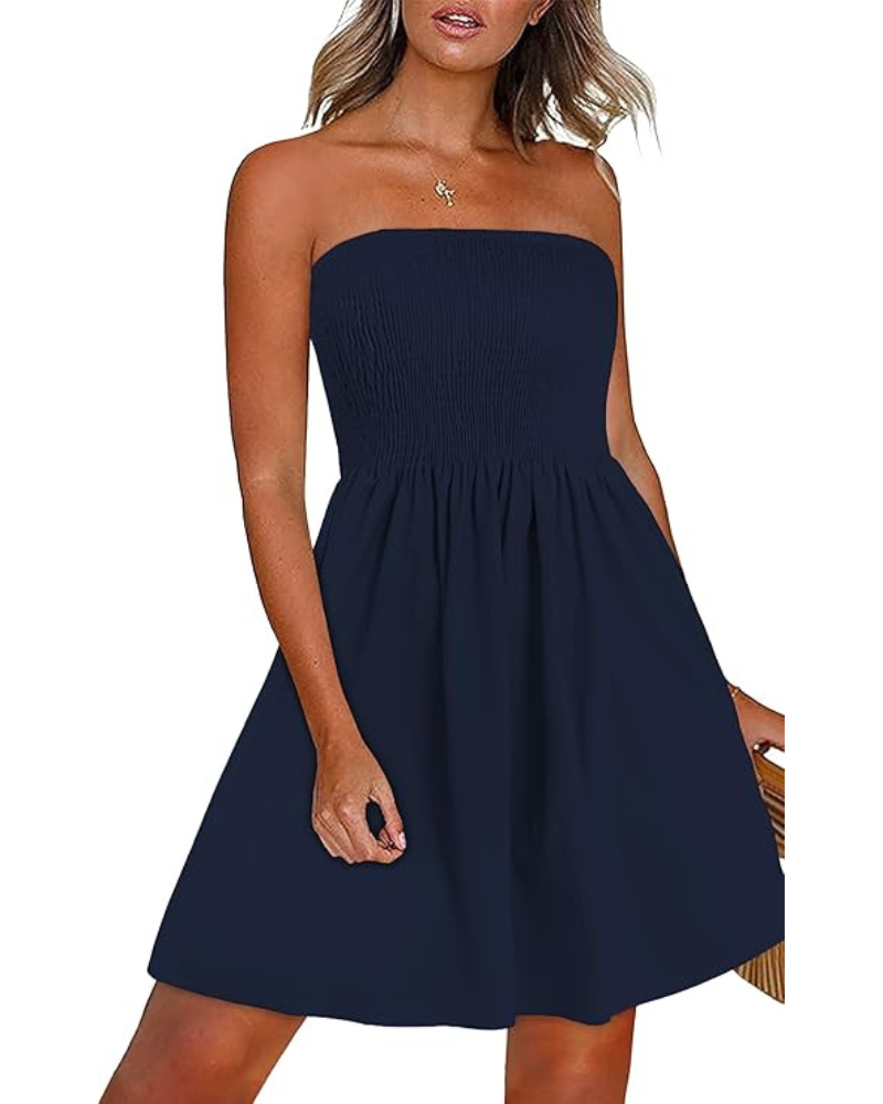 Vestito Donna Bria – Spalle Scoperte, Stampa Floreale & Taglio A-Line Fluido Estivo
