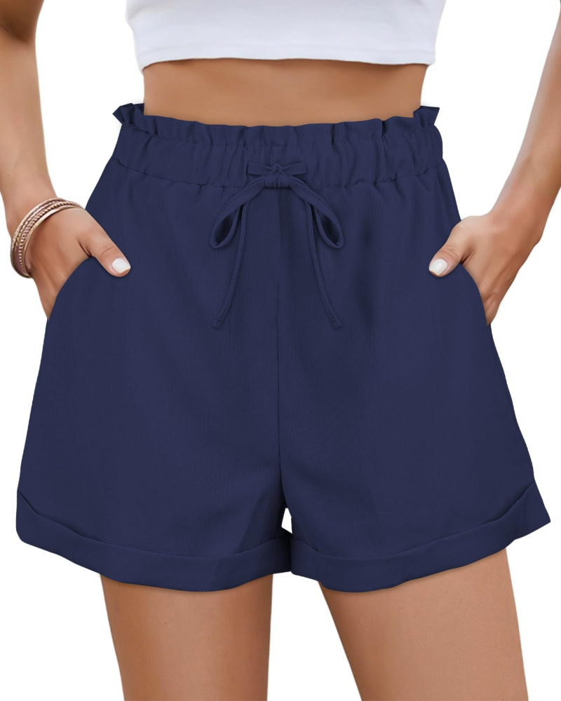 Avia Short Femme d’Été – korkeavyötäröiset shortsit nyörillä ja taskuilla
