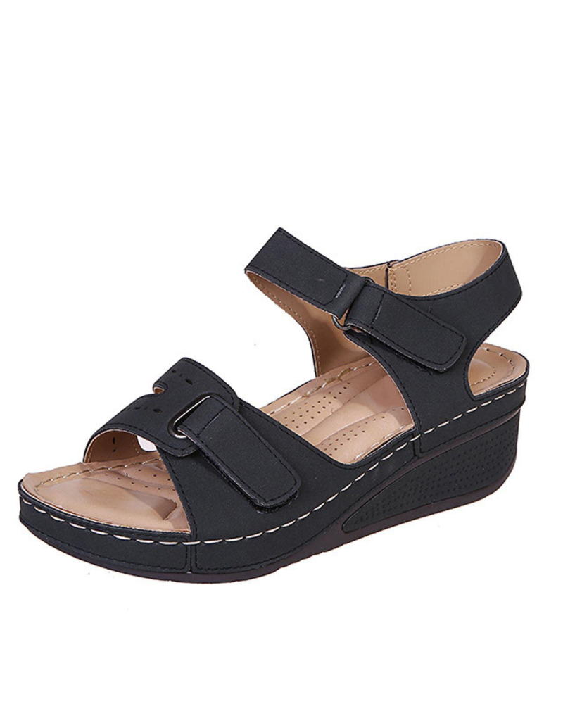 Brooklyn Women's Wedge Sandals – Comfortable Open-Toe Sandals with Arch Support