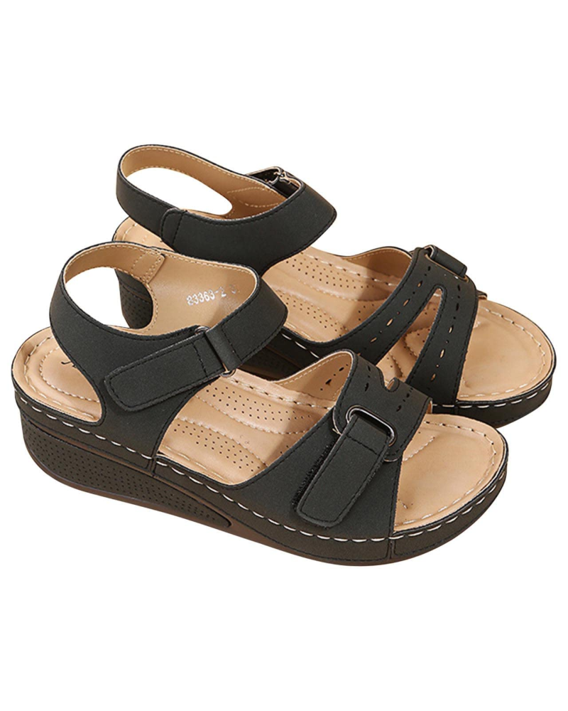 Brooklyn Women's Wedge Sandals – Comfortable Open-Toe Sandals with Arch Support