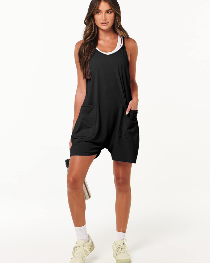 Luna Women's Romper Shorts – Sleeveless Summer Romper with Adjustable Thin Straps