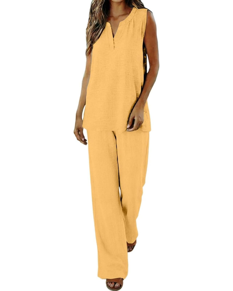 Maya Women's Summer Set – Linen Shirt & Casual Chic Shorts