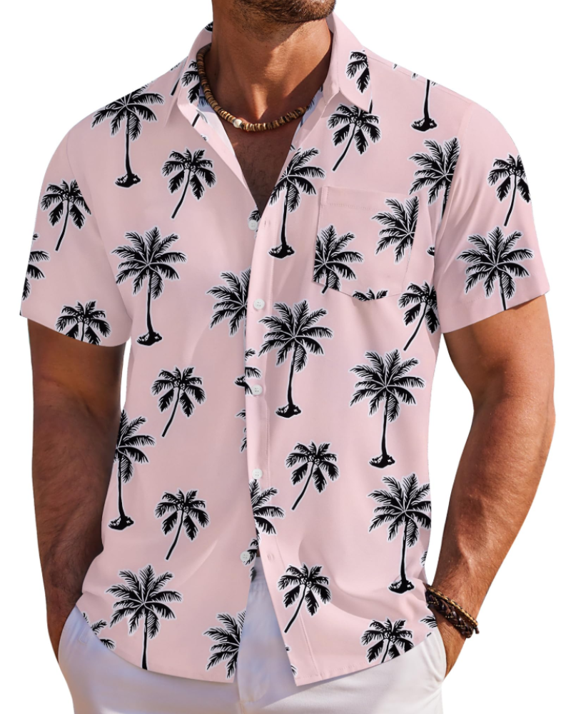 Camisa hawaiana para hombre Jake – Camisa tropical floral de manga corta con botones