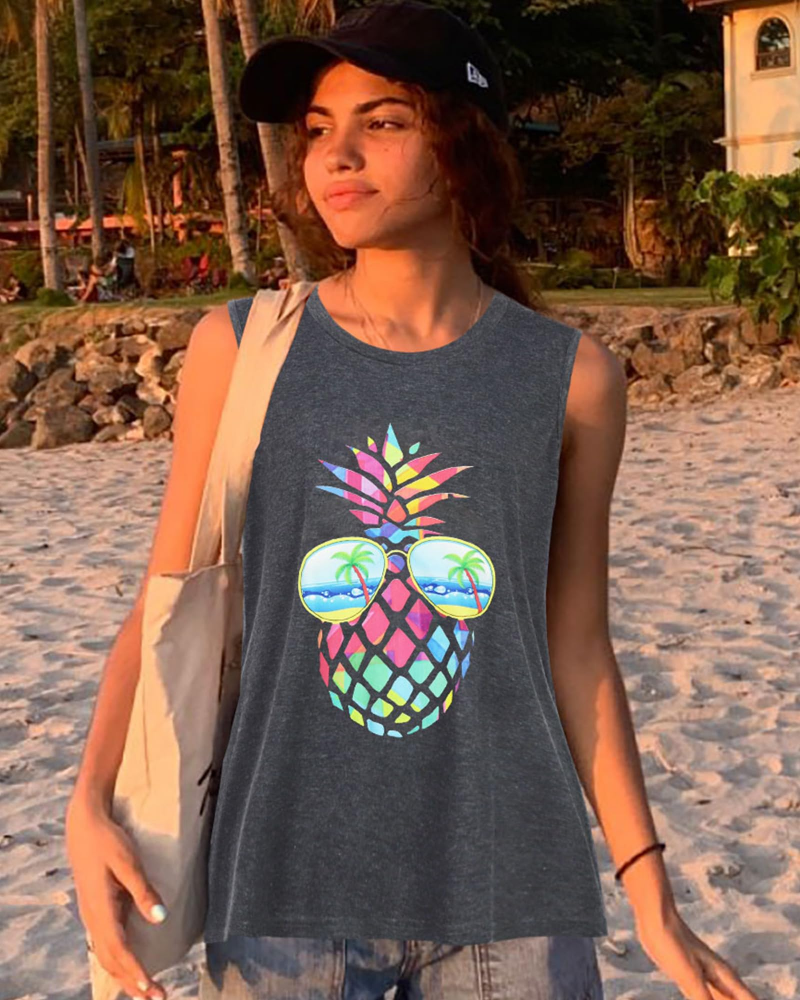 Kennedy Camiseta de Tirantes para Mujer Casual – Top Sin Mangas con Cuello en V, Ligero y Transpirable para Verano