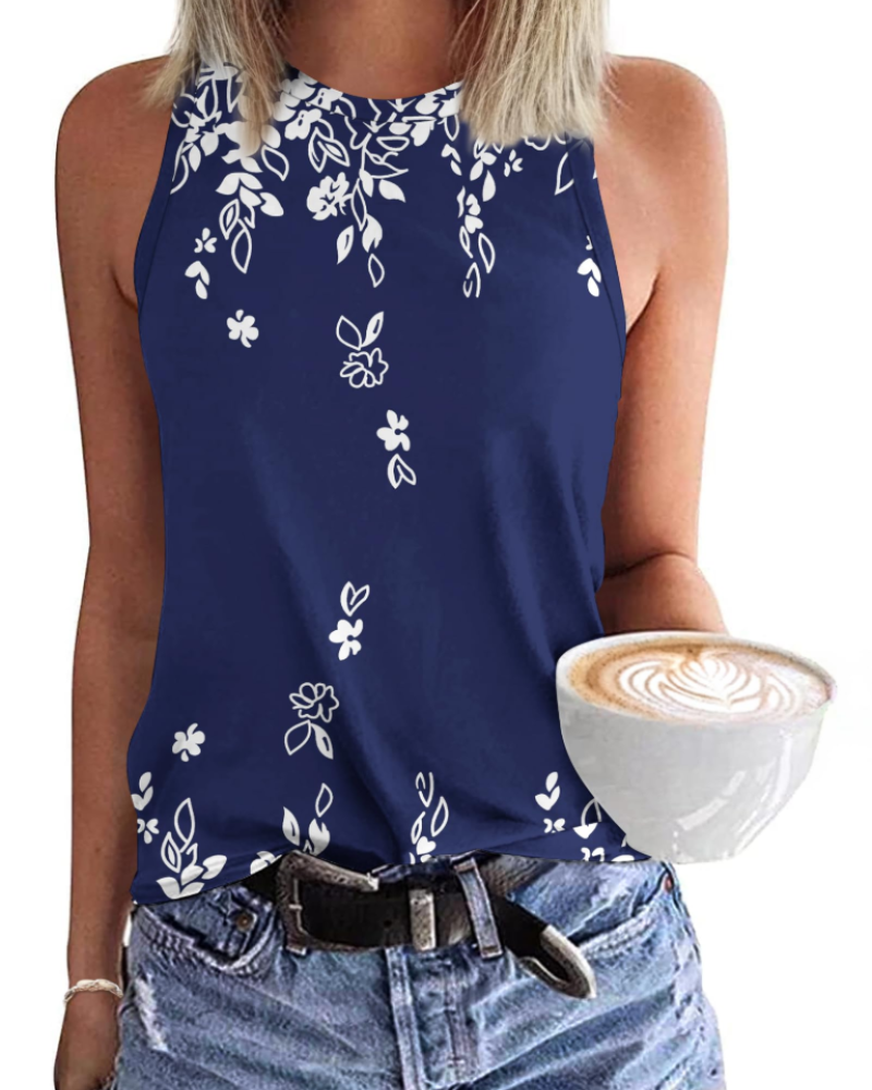 Dakota Canotta Donna Casual – Top Estivo Senza Maniche con Scollo Rotondo e Taglio Fluido