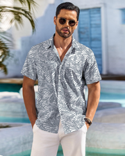 Camisa hawaiana para hombre Jake – Camisa tropical floral de manga corta con botones