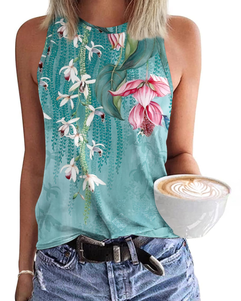 Dakota Canotta Donna Casual – Top Estivo Senza Maniche con Scollo Rotondo e Taglio Fluido