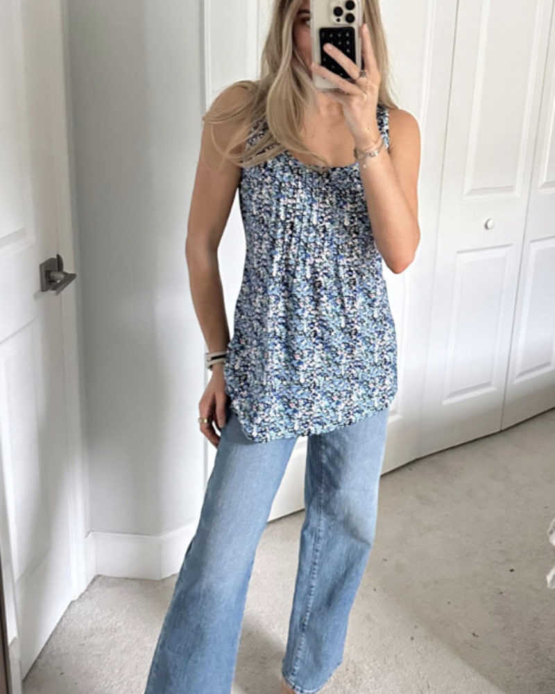 Grace Top de Mulher com Decote Quadrado – Blusa Sem Mangas Elegante para o Verão