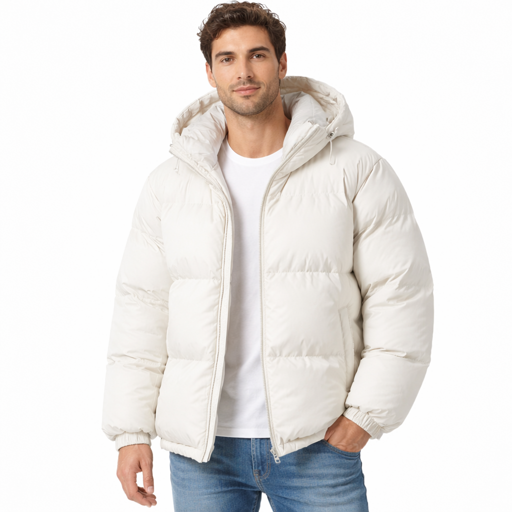 Zander Chaqueta Acolchada para Hombre con Capucha – Plumífero Ligero Repelente al Agua de Poliéster
