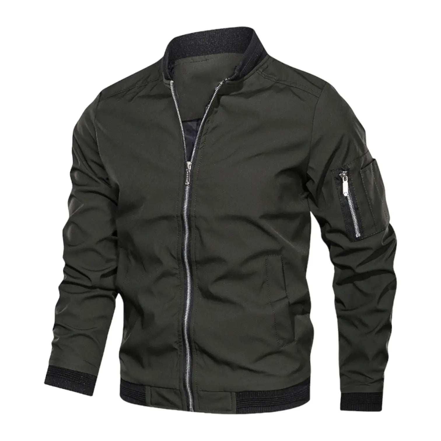 Zenio Bomber Homme Essensio – Veste Légère Déperlante avec Zip & Finitions Côtelées