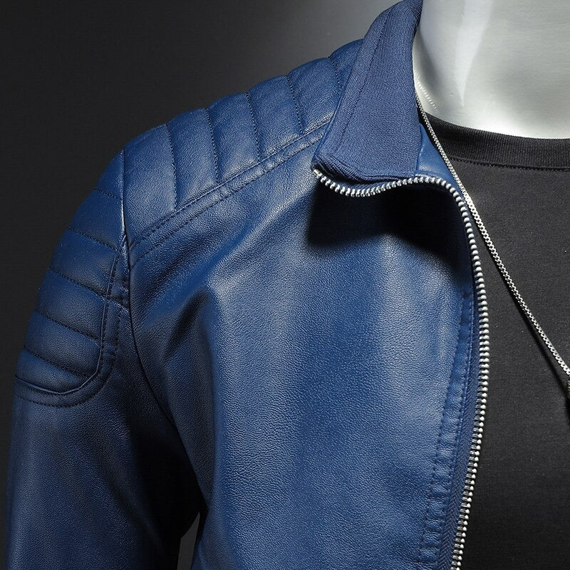 Lance Veste Homme en Cuir – Élégante, Confortable avec Coupe Régulière & Fermeture Éclair