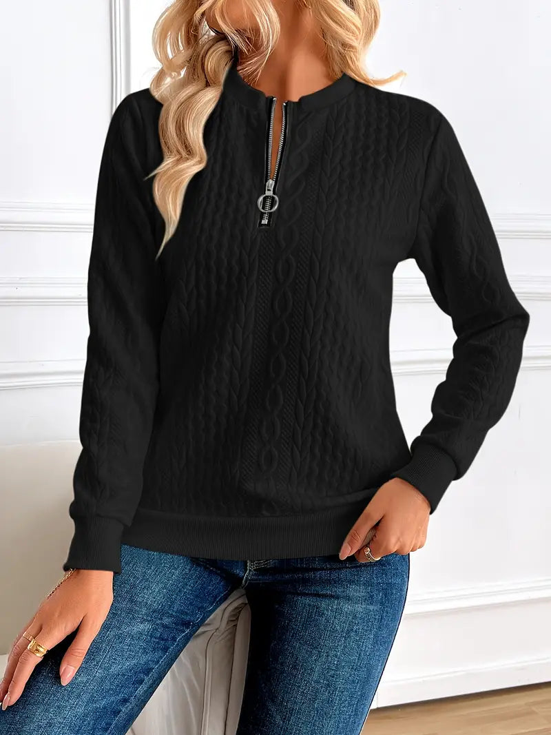 Margaux Felpa Donna Inverno – Maglione Con Cerniera Confortevole in Maglia con Design Elegante