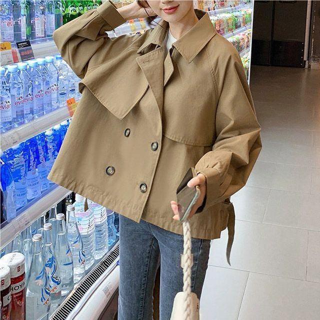 Charlotte Trench Court Women’s – Lightweight Spring Jacket Fitted Cut & Notched Collar