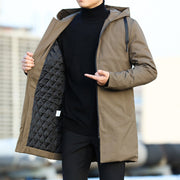 Eric Veste Homme d’Hiver – Longue, Imperméable avec Capuche Ajustable & Doublure Isolante