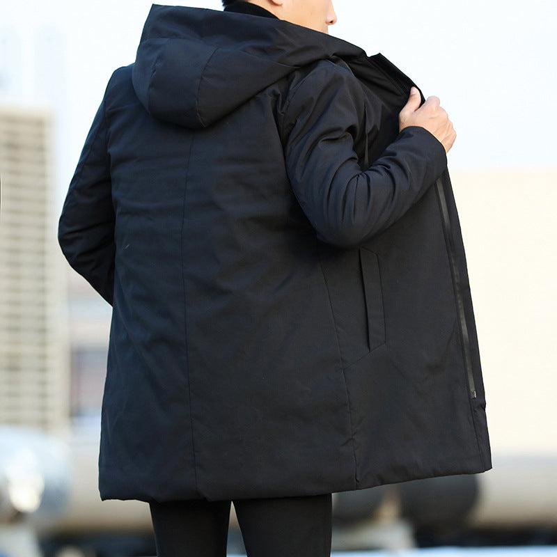 Eric Veste Homme d’Hiver – Longue, Imperméable avec Capuche Ajustable & Doublure Isolante