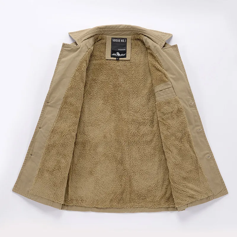 Arth Vinterjakke til Mænd Sherpa – Militærstil, Detaljer i Kunstlæder & Varme