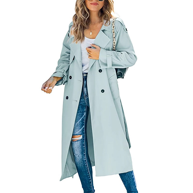 Brielle Trench Lungo Donna – Elegante, Leggero & Ideale per Primavera e Autunno