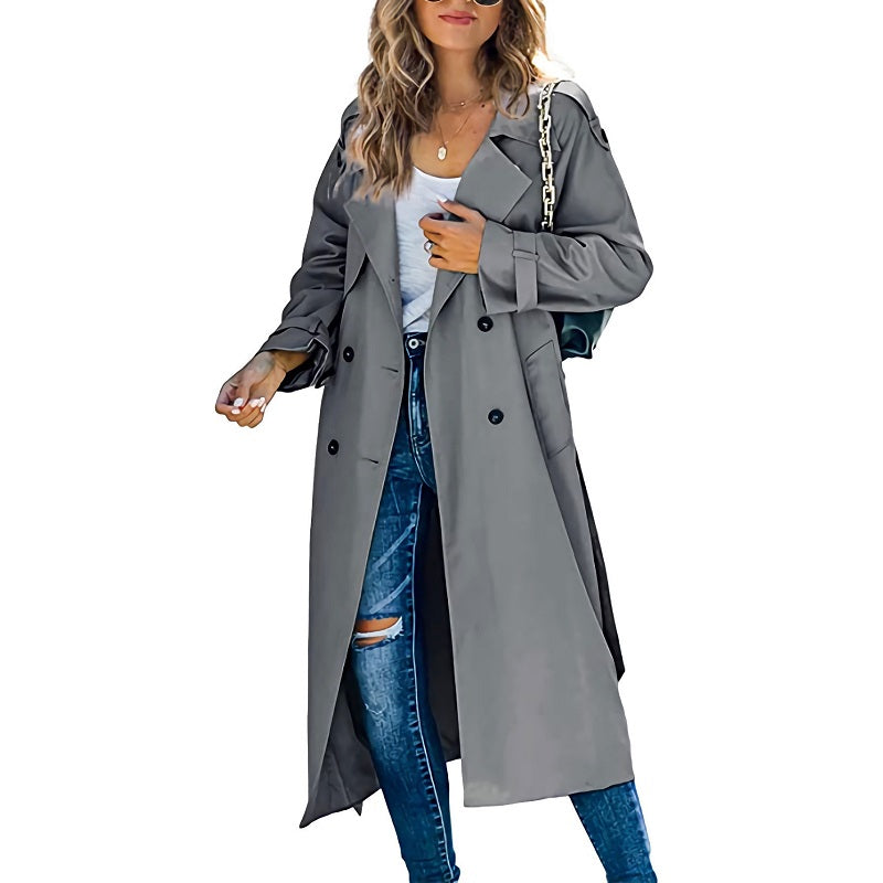 Brielle Trench Lungo Donna – Elegante, Leggero & Ideale per Primavera e Autunno