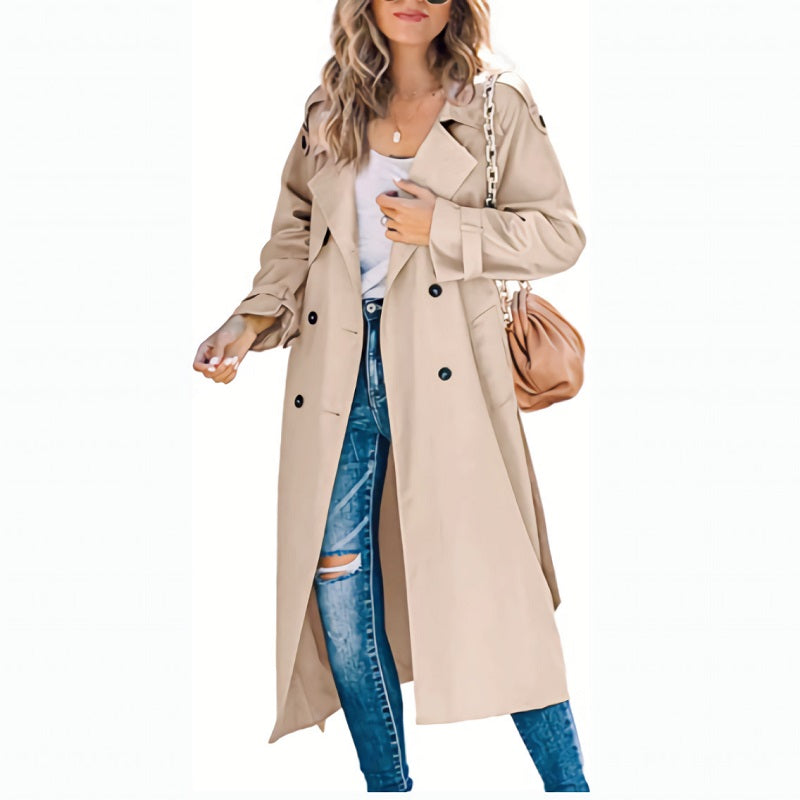 Brielle Trench Lungo Donna – Elegante, Leggero & Ideale per Primavera e Autunno