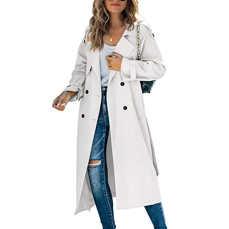 Brielle Trench Lungo Donna – Elegante, Leggero & Ideale per Primavera e Autunno
