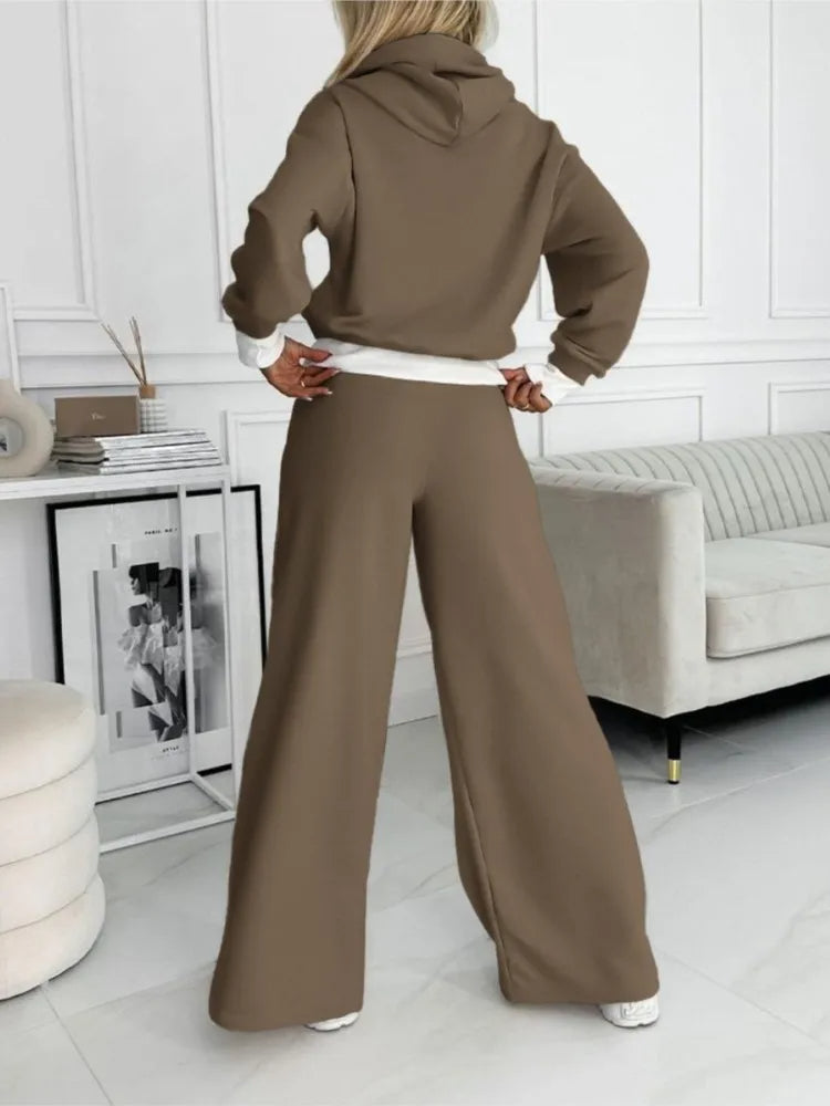 Aurora 2-delige set voor dames – casual ruime pasvorm met bijpassende top & broek
