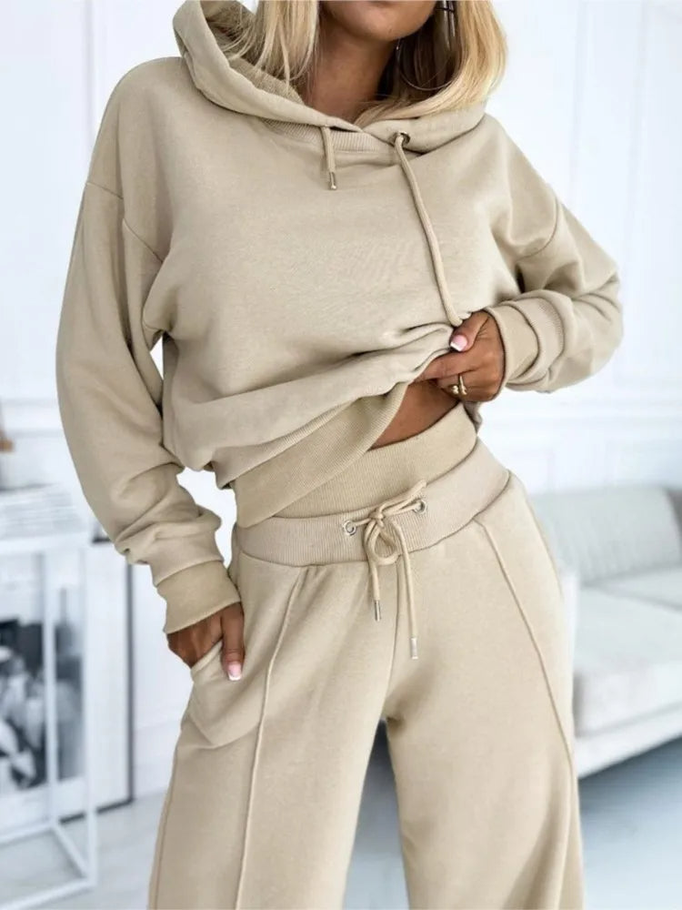 Conjunto Aurora Mujer 2 Piezas – Atuendo Casual de Corte Holgado con Top y Pantalón a Juego