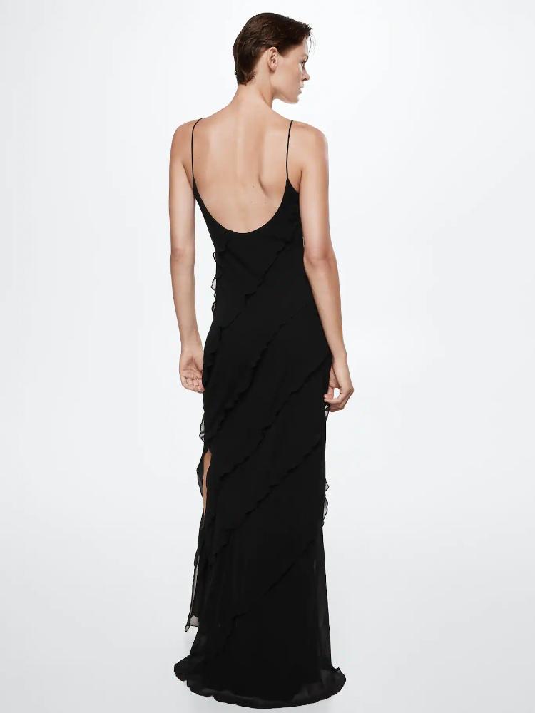 Angelina Maximum Women's Dress - Abito rosso con volant, sensuale e glamour