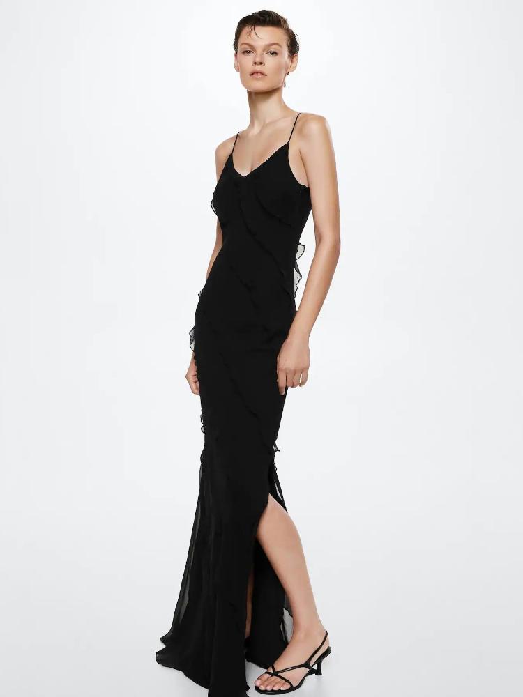 Angelina Maximum Women's Dress - Abito rosso con volant, sensuale e glamour
