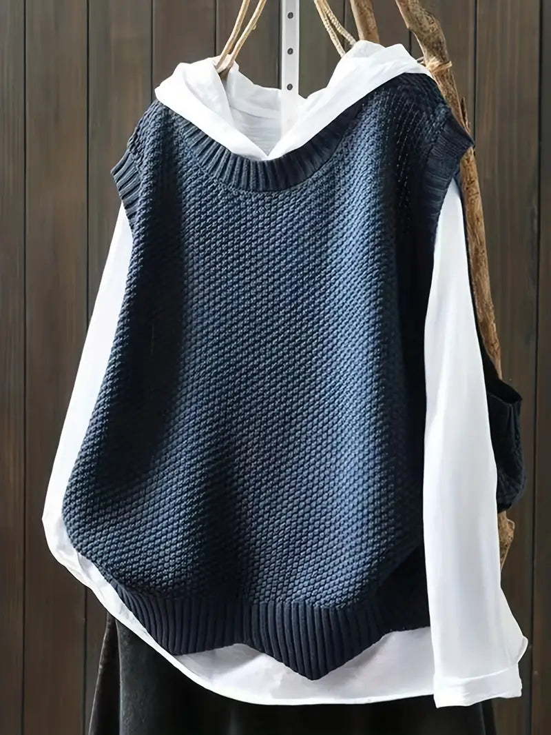 Vanya Pull senza maniche donna – taglio dritto confortevole & collo rotondo classico