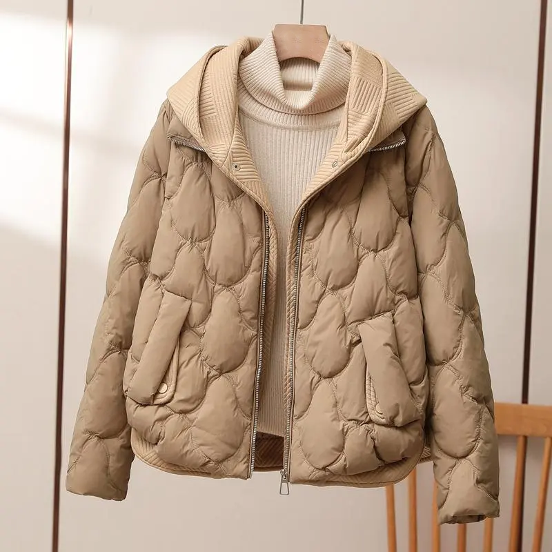 Oline Damen kurze Daunenjacke – Elegante Steppjacke mit Kapuze & Reißverschluss