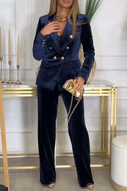 Lora Velvet Set Women – Luxury Two-Piece Suit with Soft Fabric and Versatile Design