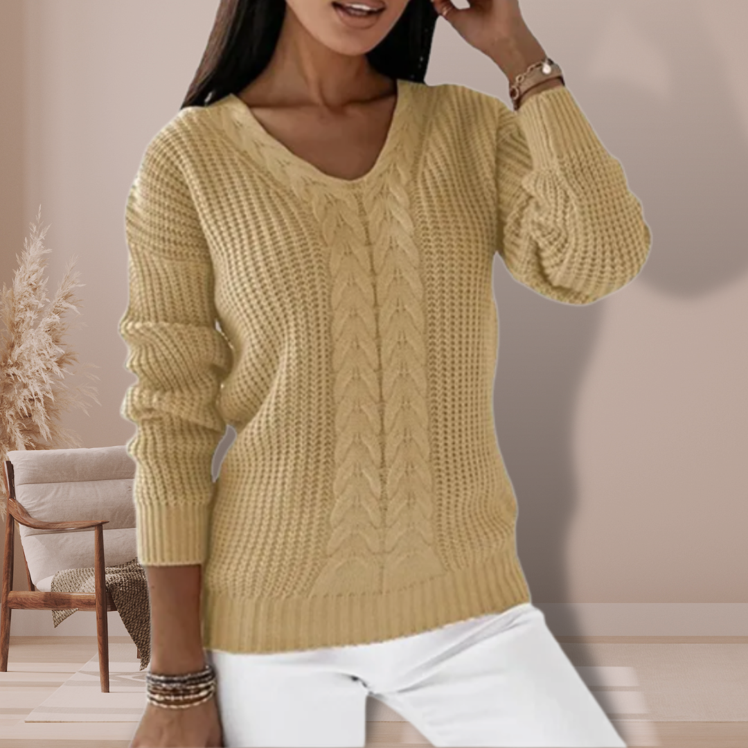 Oriana Gestrickter Pullover für Damen – Weiches und Warmes Strickoberteil mit Eleganter Passform für Täglichen Komfort