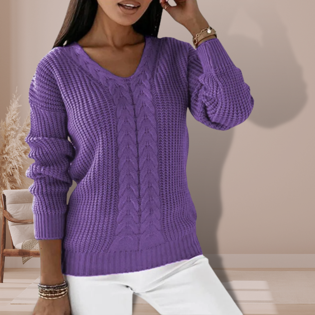 Oriana Gestrickter Pullover für Damen – Weiches und Warmes Strickoberteil mit Eleganter Passform für Täglichen Komfort