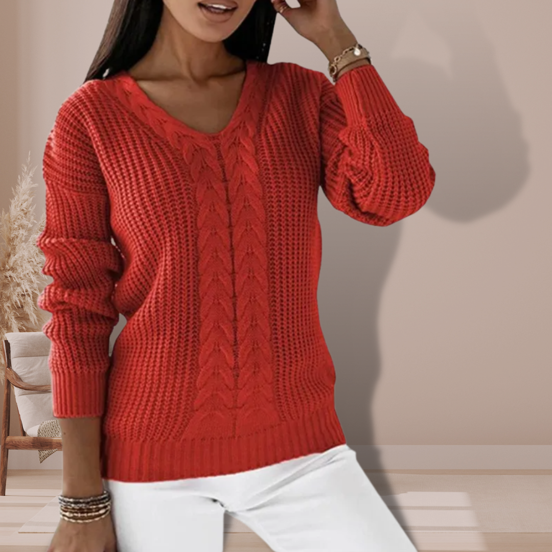 Oriana Gestrickter Pullover für Damen – Weiches und Warmes Strickoberteil mit Eleganter Passform für Täglichen Komfort
