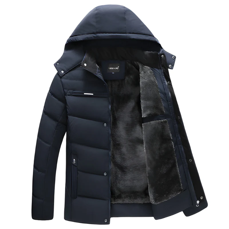 Maximo Parka Invernale Uomo – Cappotto Robusto Molto Caldo con Fodera in Pile e Cappuccio Protettivo